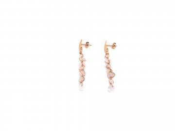 Oorbellen rose quartz edelsteen