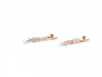 Oorbellen rose quartz