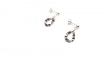 Oorbellen ruwe diamant