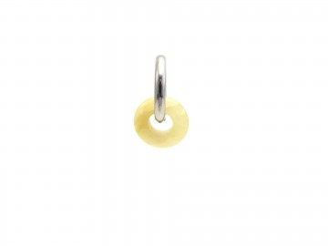 Oorbellen rvs zilver dun topas jade