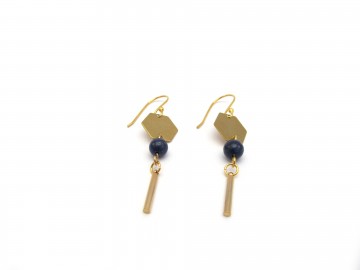 Oorbellen statement lapis goud10