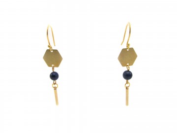 Oorbellen statement lapis goud18