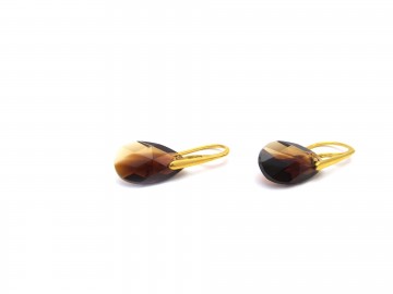 Oorbellen swarovski goud topaz blend11