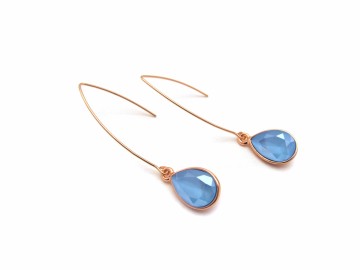 Swarovski® oorbellen Sweet Blue  