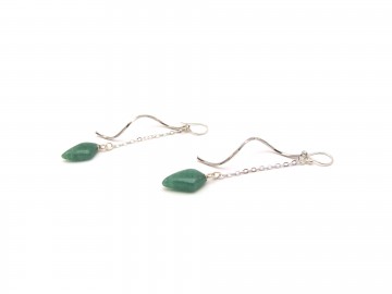 Oorbellen swirl aventurijn edelsteen