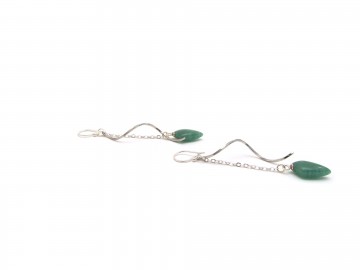 Oorbellen swirl aventurijn edelsteen