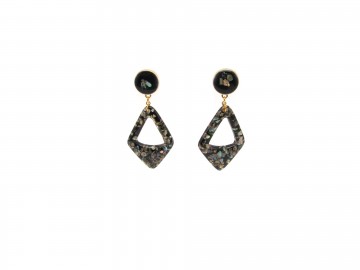 Oorbellen vintage black diamond1