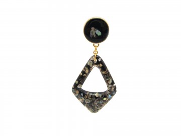 Oorbellen vintage black diamond