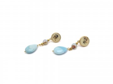 Oorbellen vintage blue