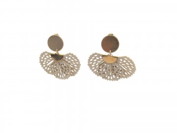 Oorbellen vintage gold cognac