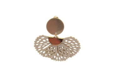 Oorbellen vintage gold cognac