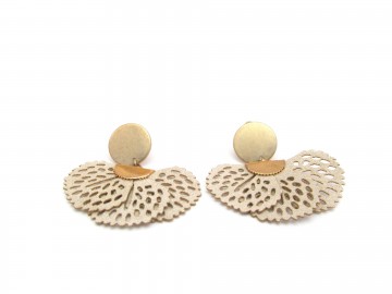 Oorbellen vintage gold cognac