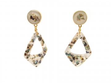 Oorbellen vintage white diamond