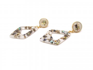 Oorbellen vintage white diamond