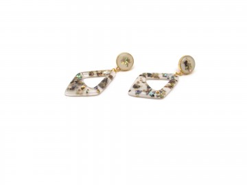 Oorbellen vintage white diamond