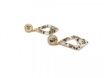 Oorbellen vintage white diamond