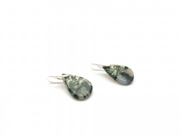 Oorbellen white moss edelsteen