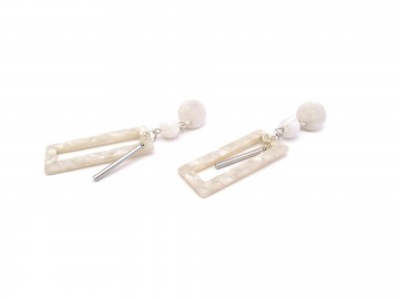 Oorbellen white sand