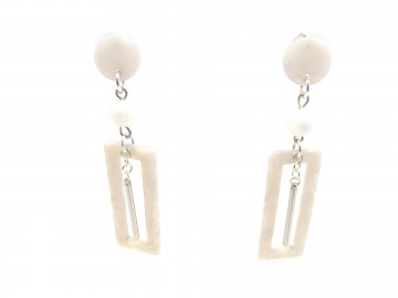 Oorbellen white sand