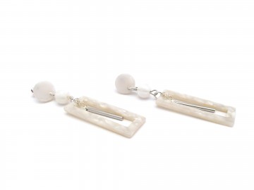 Oorbellen white sand