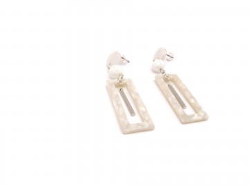 Oorbellen white sand