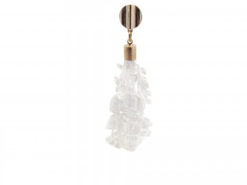 Oorbellen white silk