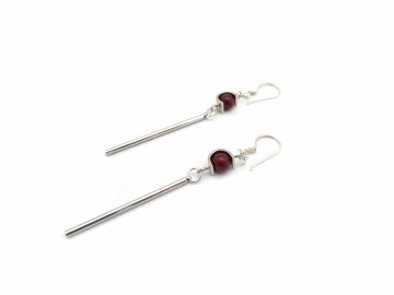 Oorbellen zilverkoraal