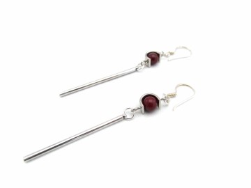 Oorbellen zilverkoraal