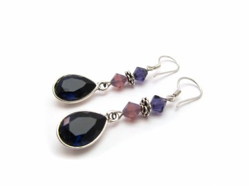 Swarovski Oorbellen paars