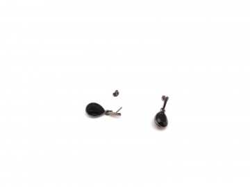 Oorbelllen swarovski black plated jet