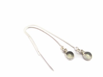 Oorbellen Rook Quartz Edelsteen.