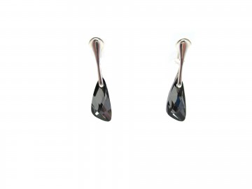 Oorclips swarovski silver night