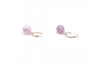 Oorring licht amethist