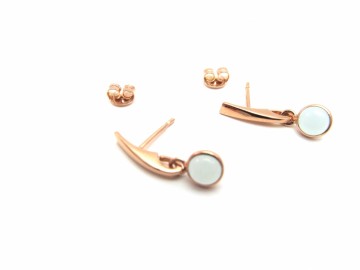 Oorstekers aquamarijn