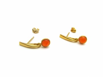 Oorstekers Carnelian quartz