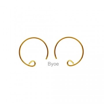 Open creool goudplated 16 mm wire 08 mm02