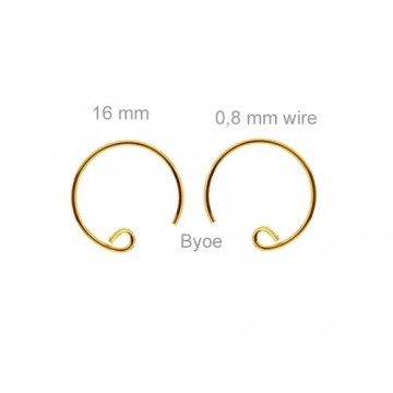 Open creool goudplated 16 mm wire 08 mm03