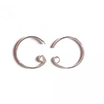 zilveren open creool 15 mm