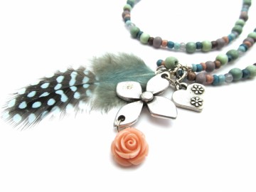 Ketting "Pastel Feather"
