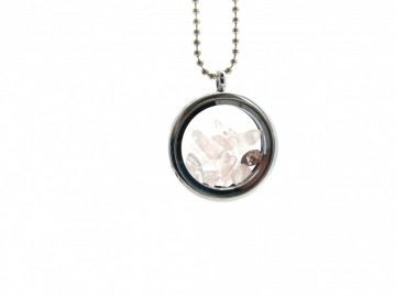 Rose quartz medaillon