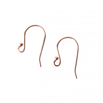 Roze gouden oorhaak bolletje