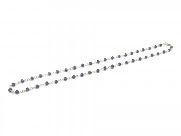 Rozenkrans ketting blauwe iolite zilver2 1