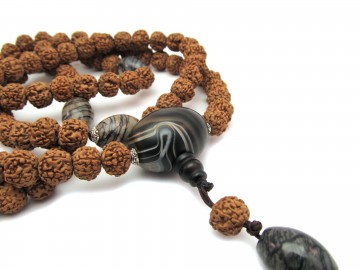 Rudraksha  mala agaat