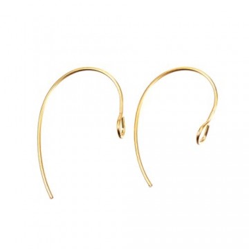 Rvs goldplated ovaal 25 mm breedte 14mm