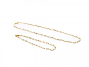 Set edelsteen witte chalcedoon