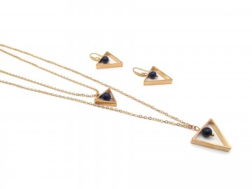Set statement triangel lapis lazuli