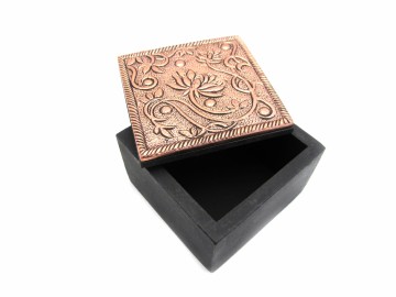 Sieradendoosje lotus koper