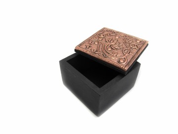 Sieradendoosje lotus koper