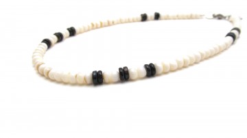 Surf ketting creamy black