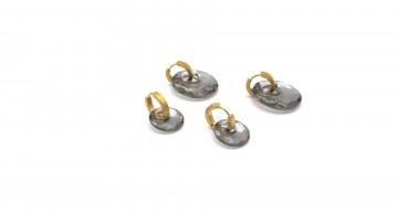 Swarovski creolen black satin overal